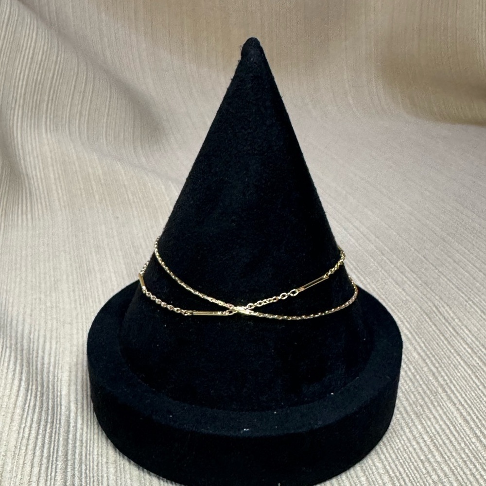 Napier Vintage Two Strand Gold Tone Bracelet - Size 7